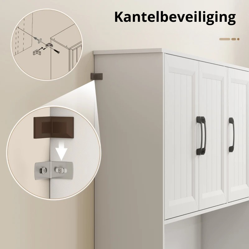 Nancy's Piode Keukenkast - Opbergkast - Voorraadkast - Wit - ± 100 x 40 x 180 cm