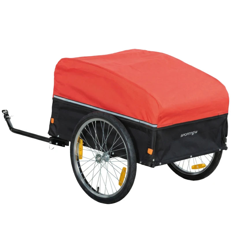 Nancy's Pulfero Fietskar - Fietsaanhanger - Fietsaanhangwagen - Zwart / Rood - 145 x 75 x 70 cm