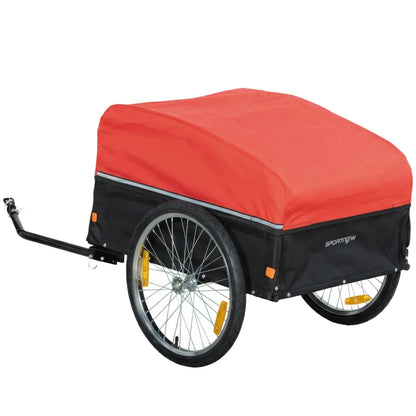Nancy's Pulfero Fietskar - Fietsaanhanger - Fietsaanhangwagen - Zwart / Rood - 145 x 75 x 70 cm