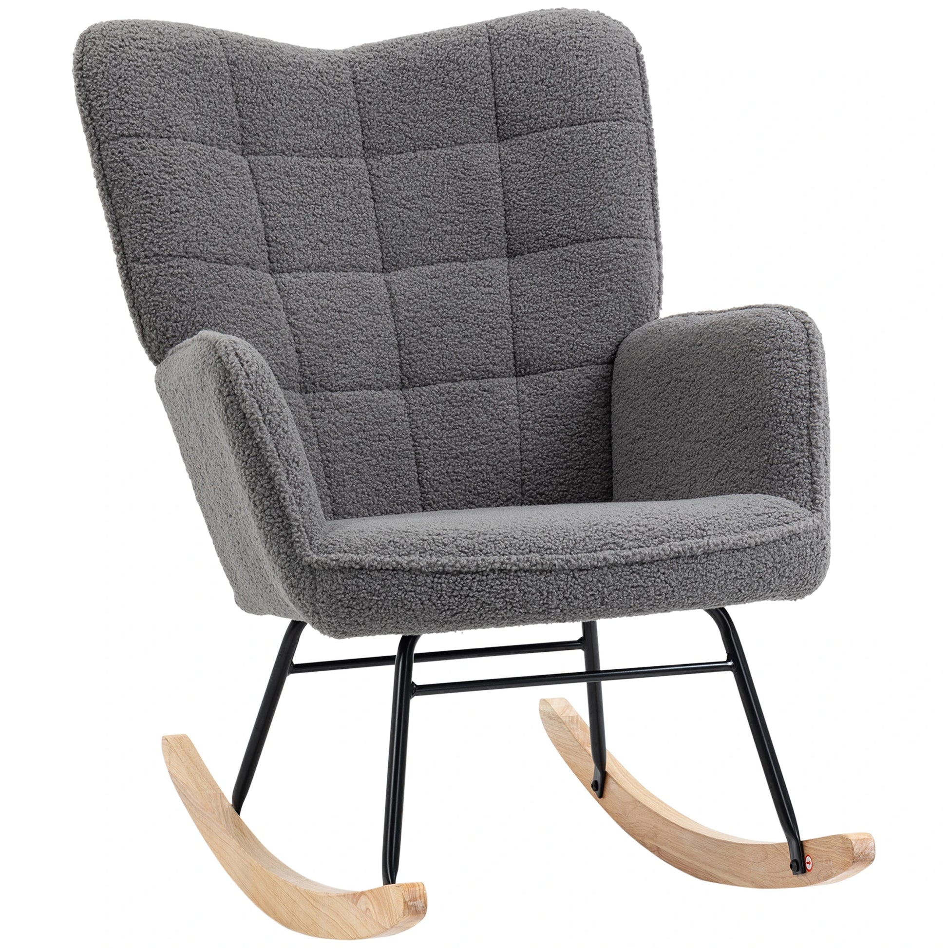 Nancy's Tazem Schommelstoel - Loungestoel - Relaxstoel - Grijs - Fleece
