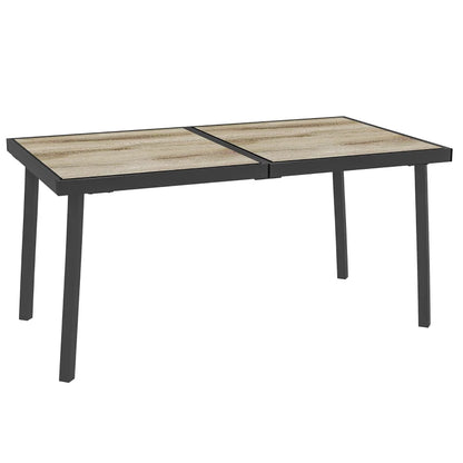 Nancy's Damaia Tuintafel - Terrastafel - Eettafel voor buiten - Tuimeubel - Grijs - ± 145 x 85 x 72 cm