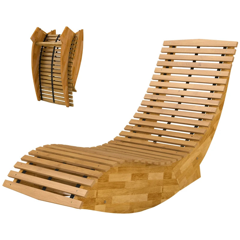 Nancy's Sardara Ligbed - Loungebed - Ergonomisch - Opvouwbaar - Acaciahout