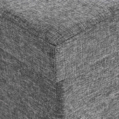 Nancy's Hocker Linen - Banc de rangement - Repose-pieds avec espace de rangement - Banc avec rangement - Gris - 110 x 38 x 38 cm