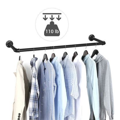 Nancy's Foul Bight Clothes Rack - Wall Coat Rack - 1 Rod - Black - Metal - 92 x 30 x 7.5 cm