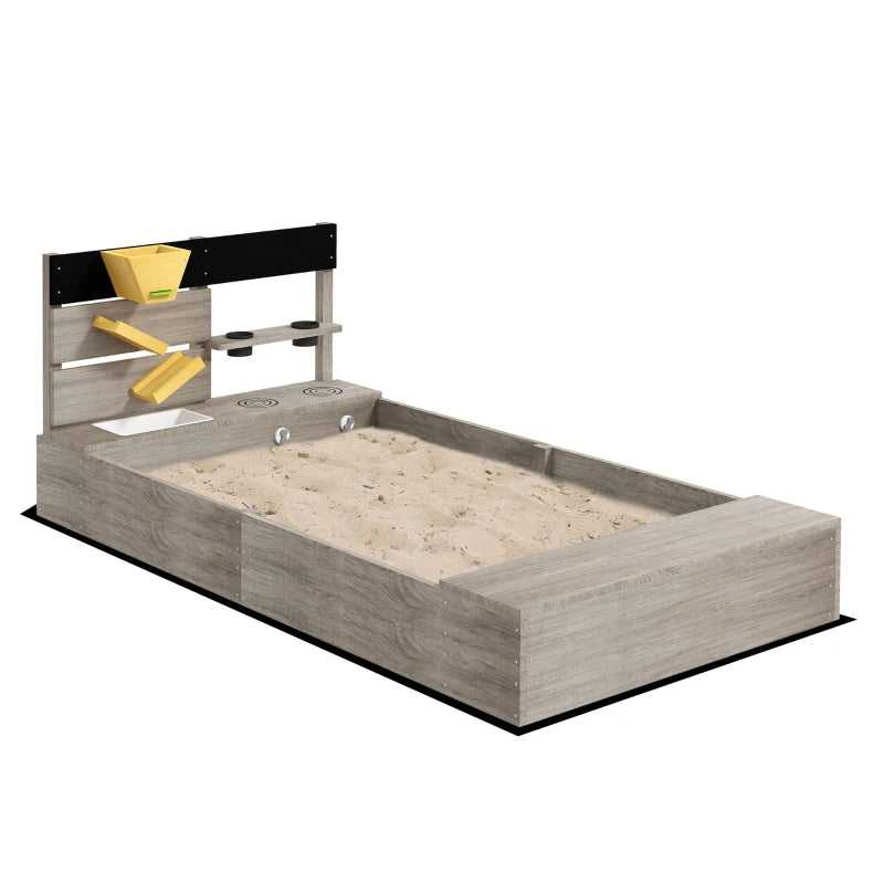 Bac à sable Triana de Nancy pour enfants - Avec élément de cuisine - Bois de pin - ± 155 x 80 x 60 cm