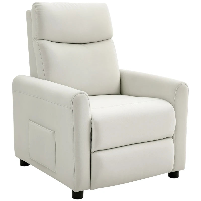 Nancy's Terenzo Lounge Fauteuil - Relaxfauteuil - Loungestoel - Verstelbaar - Crèmewit - Linnen