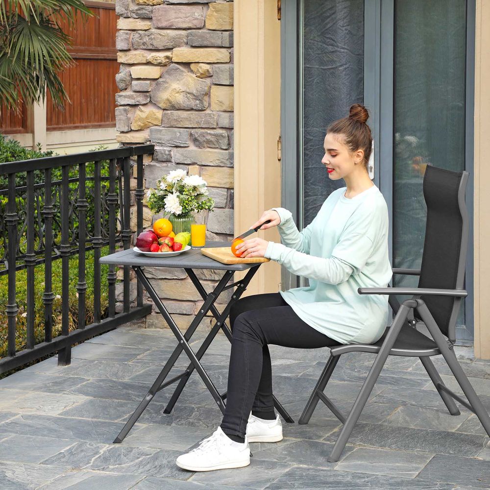 Nancy's Pedragao Garden Chair - Camping Chair - Collapsible - Adjustable Backrest - Black