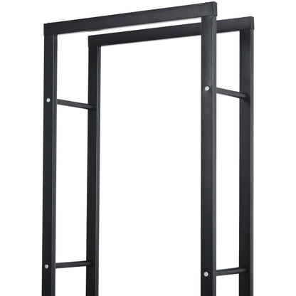 Nancy's Ashburton 3 Brandhoutrek- Openhaardhoutopslag - 100kg Staal Zwart B40xH150 cm