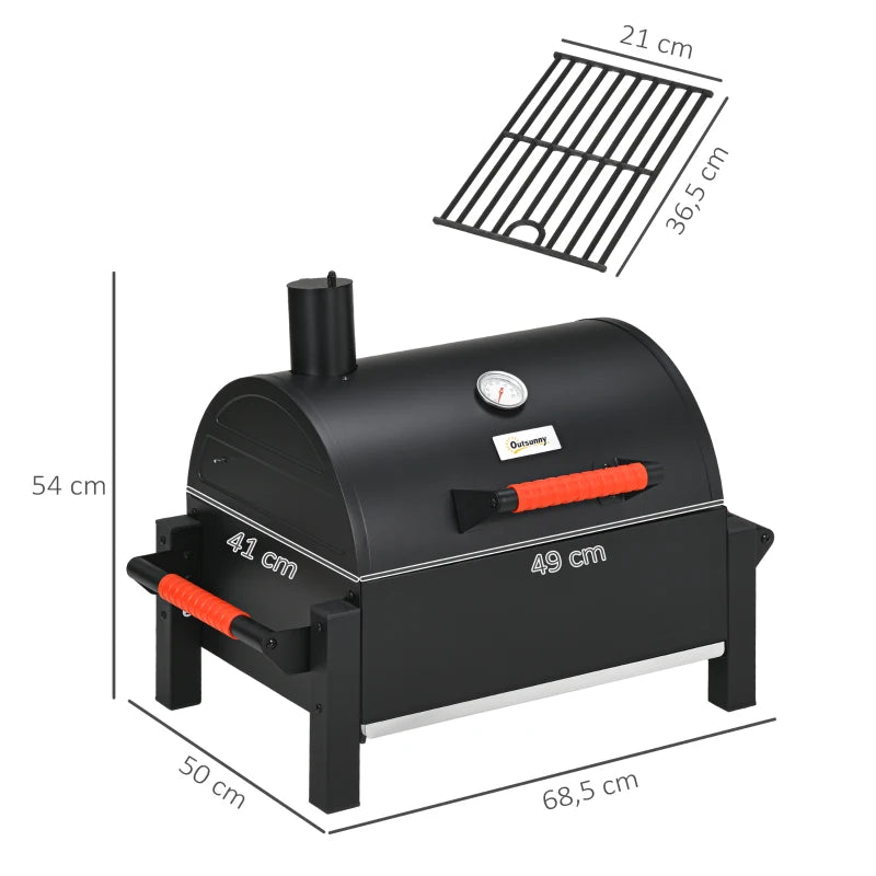 Nancy's Perinho Barbecue - BBQ - Grill - Houtskoolbarbecue - Zwart / Rood