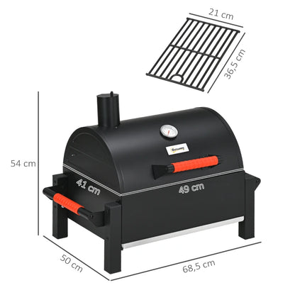 Nancy's Perinho Barbecue - BBQ - Grill - Houtskoolbarbecue - Zwart / Rood