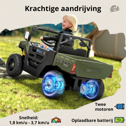 Nancy's Petricci Elektrische auto voor kinderen - Kinderauto - 1,8 km/u - 3,7 km/u - Groen