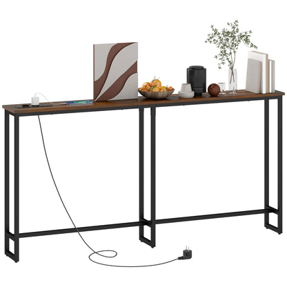 Nancy's Desio Sidetable - Bijzettafel - Consoletafel - Bruin - 160 x 20 x 80 cm