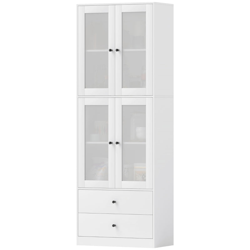 Nancy's Crotone Keukenkast Vrijstaand - Buffetkast - Opbergkast - Wit - ± 60 x 30 x 170 cm
