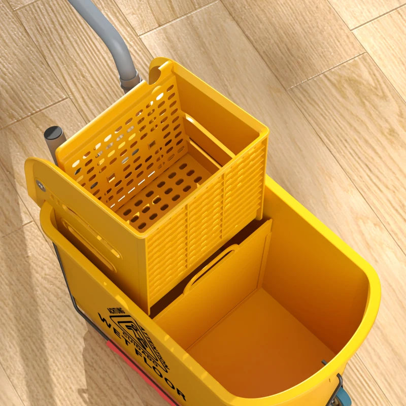 Nancy's Murlo Schoonmaakwagen - Schoonmaakkar - Schoonmaakemmer - Geel - 20 Liter