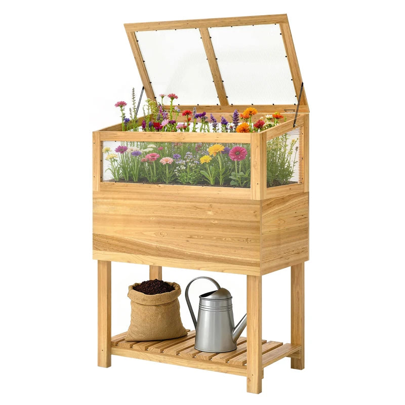Nancy's Scandiano Kweekkas - Tuinkas - Plantenbak - Dennenhout - ± 80 x 45 x 101/108,5 cm