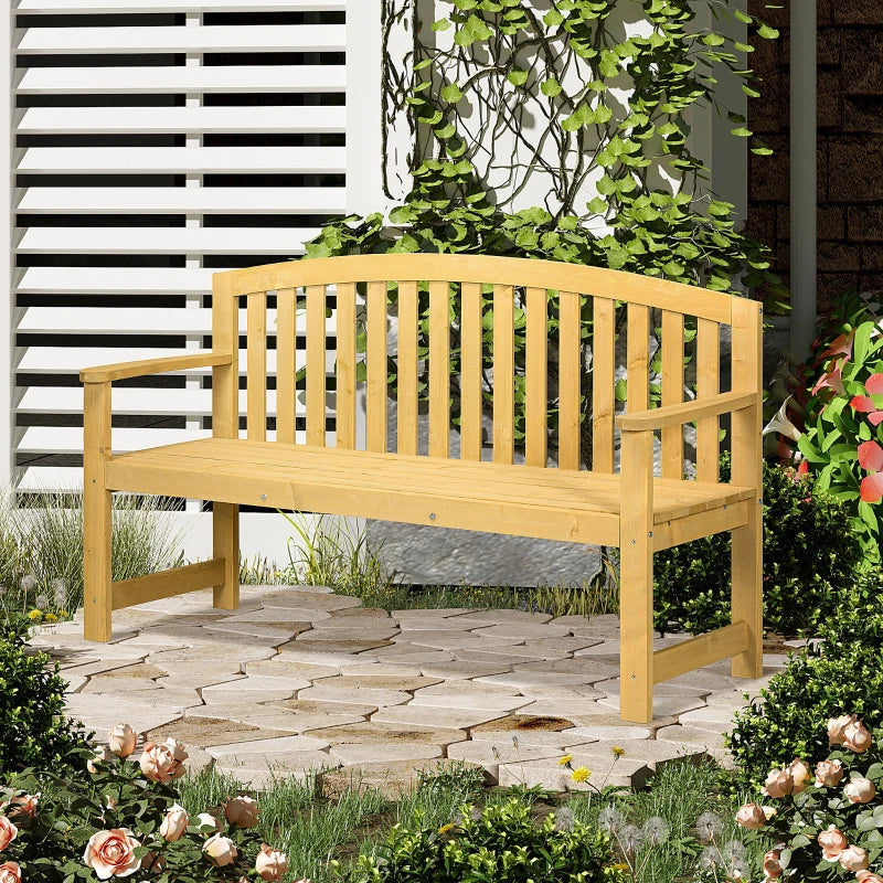 Nancy's Revo Tuinbank - Parkbank - Balkonbank - Houten Bankje - Dennenhout - ± 145 x 50 x 85 cm