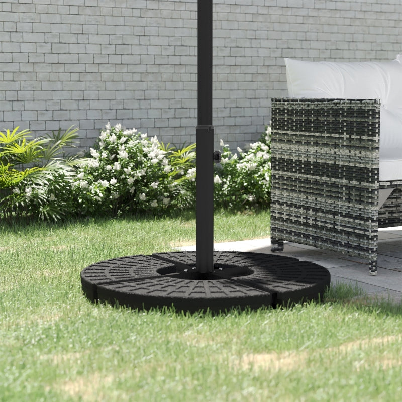 Nancy's Driffield Parasolvoet Kruisvoet - Parasol standaard Kruisvoet - Zwart - Geschikt voor parasolstok Ø 38 mm en Ø 48 mm