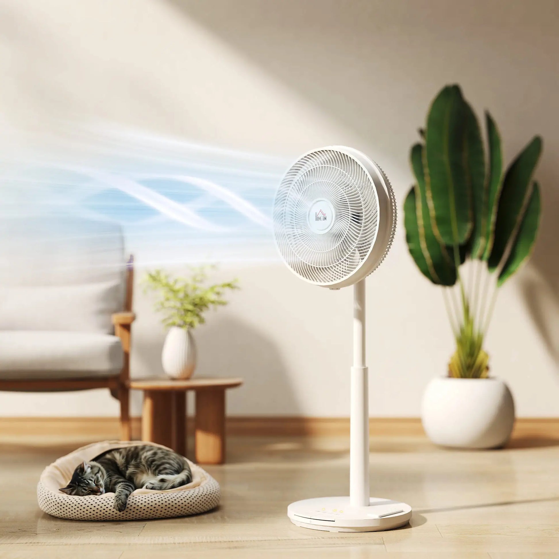 Nancy's Gradoli Ventilator - Staande Ventilator - Veelzijdige instellingen - Energiezuinige koeling - Wit