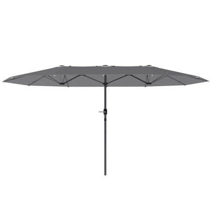Nancy's Ciconicco Parasol - Tuinparasol - UV-bescherming - Grijs - ± 435 x 260 cm