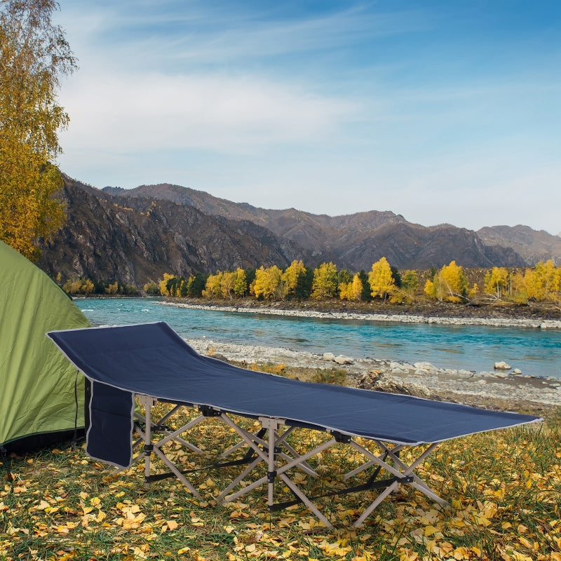 Nancy's Villalba Stretcher - Camping bed - Field bed - Blue - ± 190 x 70 x 50 cm