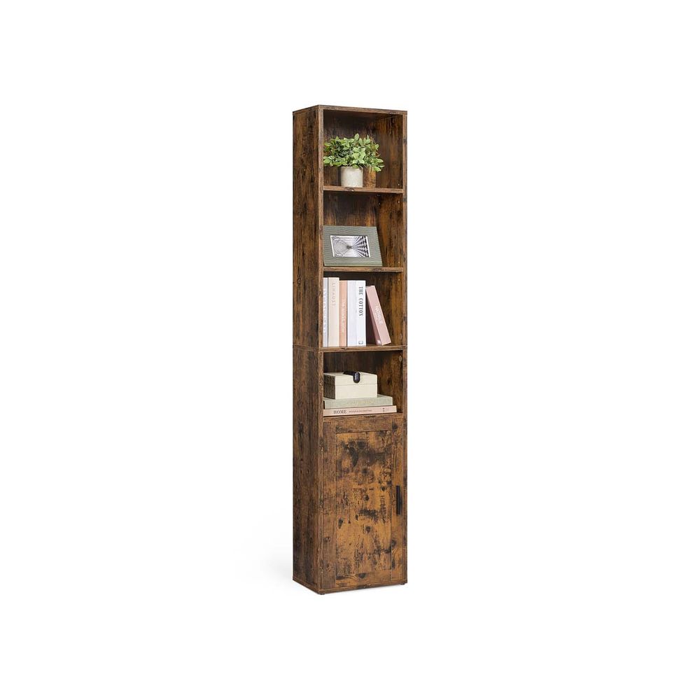 Nancy's Mesola Boekenkast - Opbergkast - Staande kast - Vintage Bruin - ± 30 x 25 x 175 cm
