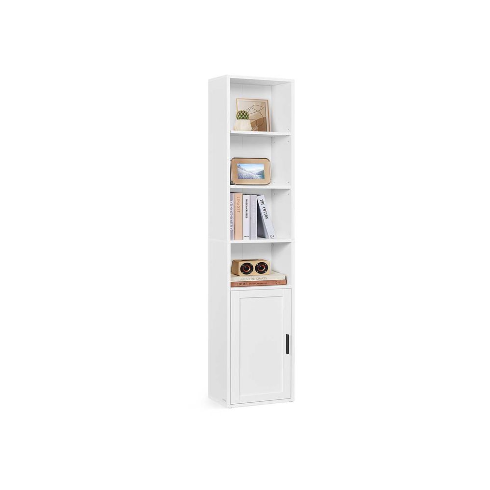 Nancy's Mestriago Boekenkast - Opbergkast - Vitrinekast - Wit - ± 30 x 25 x 175 cm