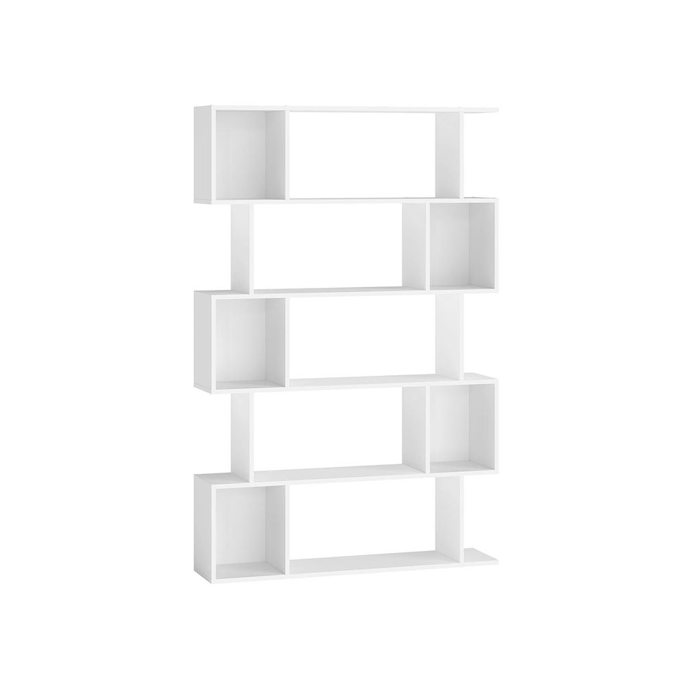 Nancy's Mesero Boekenkast - Opbergkast - Vitrinekast - S-vorm - Wit - ± 90 x 25 x 160 cm