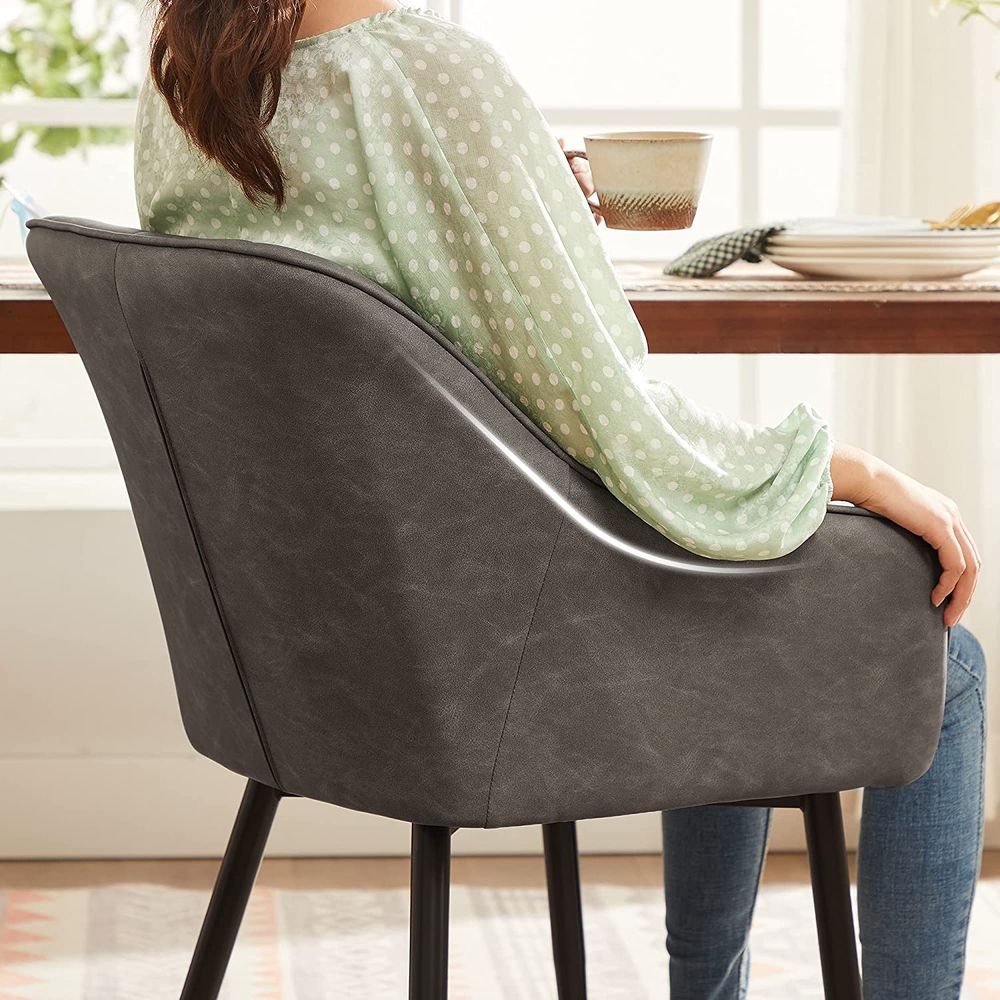 Nancy's Kesgrave Dining Chair Gray - Metal - Polyurethane - Modern - 62.5 x 60 x 85 cm