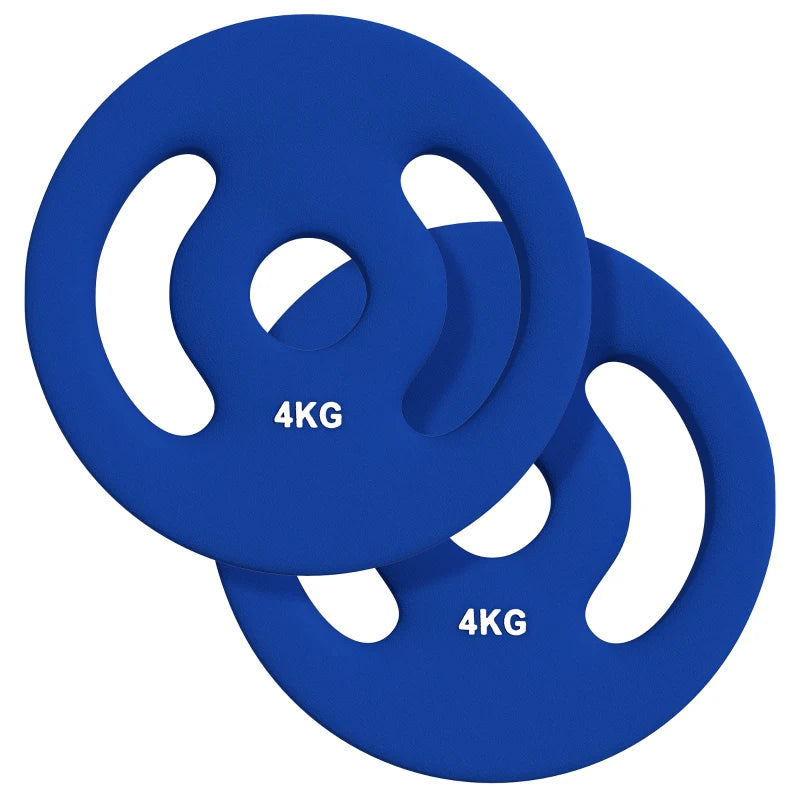 Nancy's Mondego Halterschijven Set - Gewichtsschijven - Blauw - 2 x 4 kg 