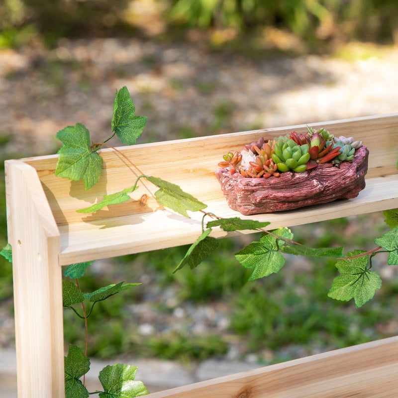 Nancy's Getafe Planttafel - Tuinwerktafel - Werktafel - Natuurlijk - Dennenhout - ± 90 x 45 x 120 cm