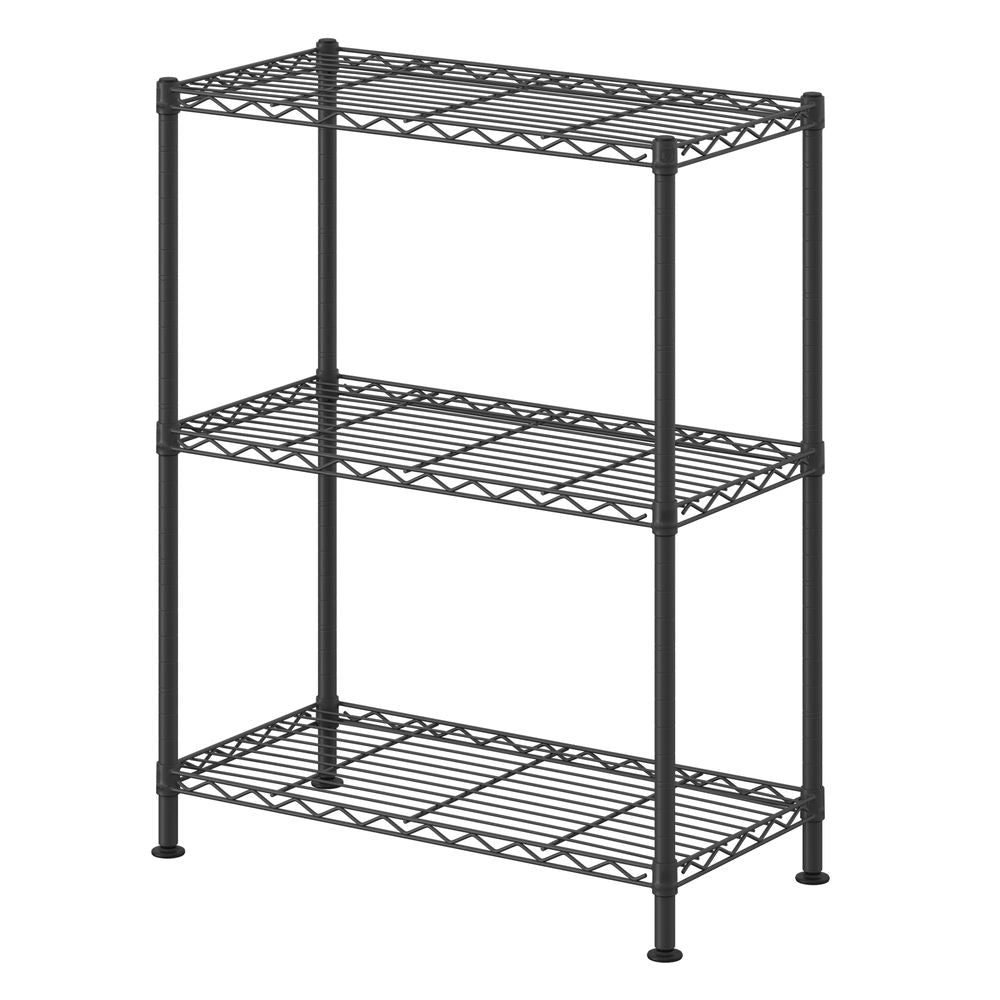 Nancy's Stazzano Stellingkast - Opslagrek - Opbergkast - Verstelbare legplanken - Zwart - Staal - ± 60 x 30 x 75 cm