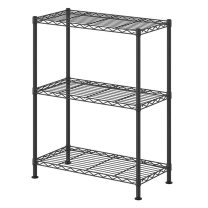 Nancy's Stazzano Stellingkast - Opslagrek - Opbergkast - Verstelbare legplanken - Zwart - Staal - ± 60 x 30 x 75 cm