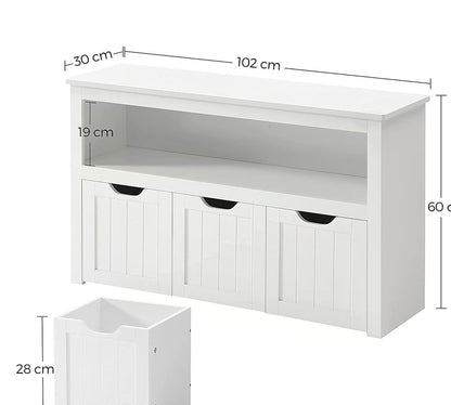 Nancy's Salcombe Toy Cabinet - Toy Organizer - Toy Storage - White - 102 x 30 x 60 cm