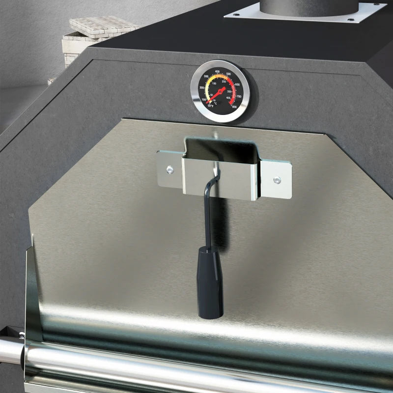 Nancy's Couto Barbecue - BBQ - Grill - Pizzaoven - Multifunctioneel - Houtskool - Zwart - Staal