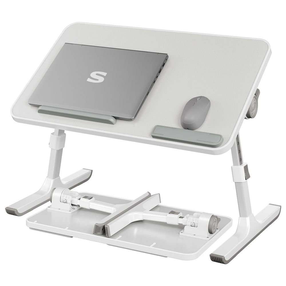 Nancy's Tignale Laptoptafel - Laptopstandaard - Bedtafel - In Hoogte Verstelbaar - Grijs