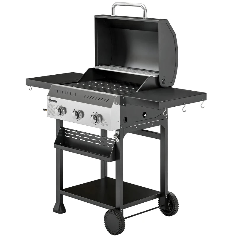Nancy's Sefro Gasbarbecue - BBQ - Ruim grilloppervlak - Geïntegreerde thermometer - Zwart