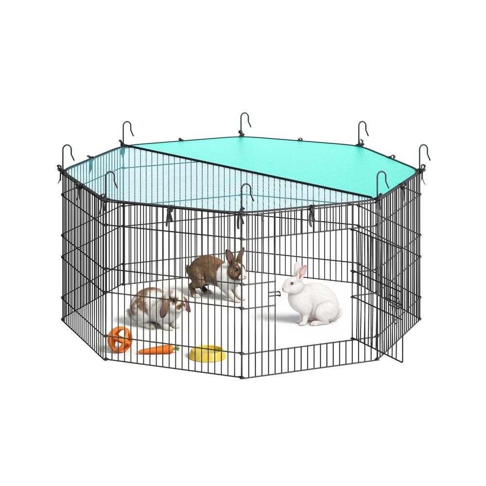 Nancy's Pracchia Dierenren - Cavia ren - Zwart - Staal - ± 140 x 140 x 60 cm