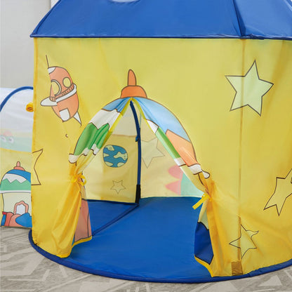 Nancy's 3-in-1 Play Tent For Children - Ball Pit - Toys - Play Tunnel - Yellow - Blue