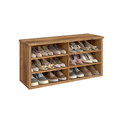 Nancy's Offagna Schoenenkast - Schoenenrek - Opbergkast voor schoenen - Honingbruin - ± 100 x 30 x 50 cm