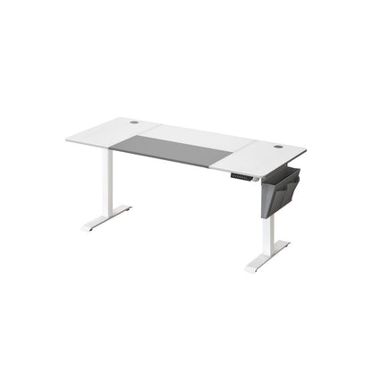 Nancy's Brandon Elektrisch Zit Sta Bureau - Computertafel - Werkbureau - Wit - Modern - 160 x 70 x (72-120) cm