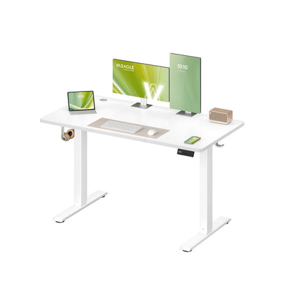 Nancy's Pozzuoli Verstelbare Bureau - Elektrisch Bureau - Zit/Sta Bureau - Wit - 120 x 60 x 72-120 cm