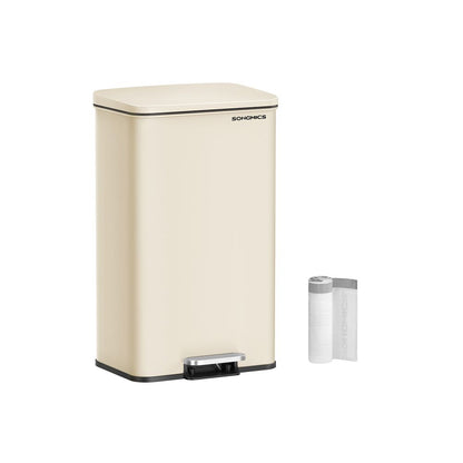 Nancy's Morbegno Pedaalemmer - Afvalbak - Prullenbak - Beige - 40 Liter