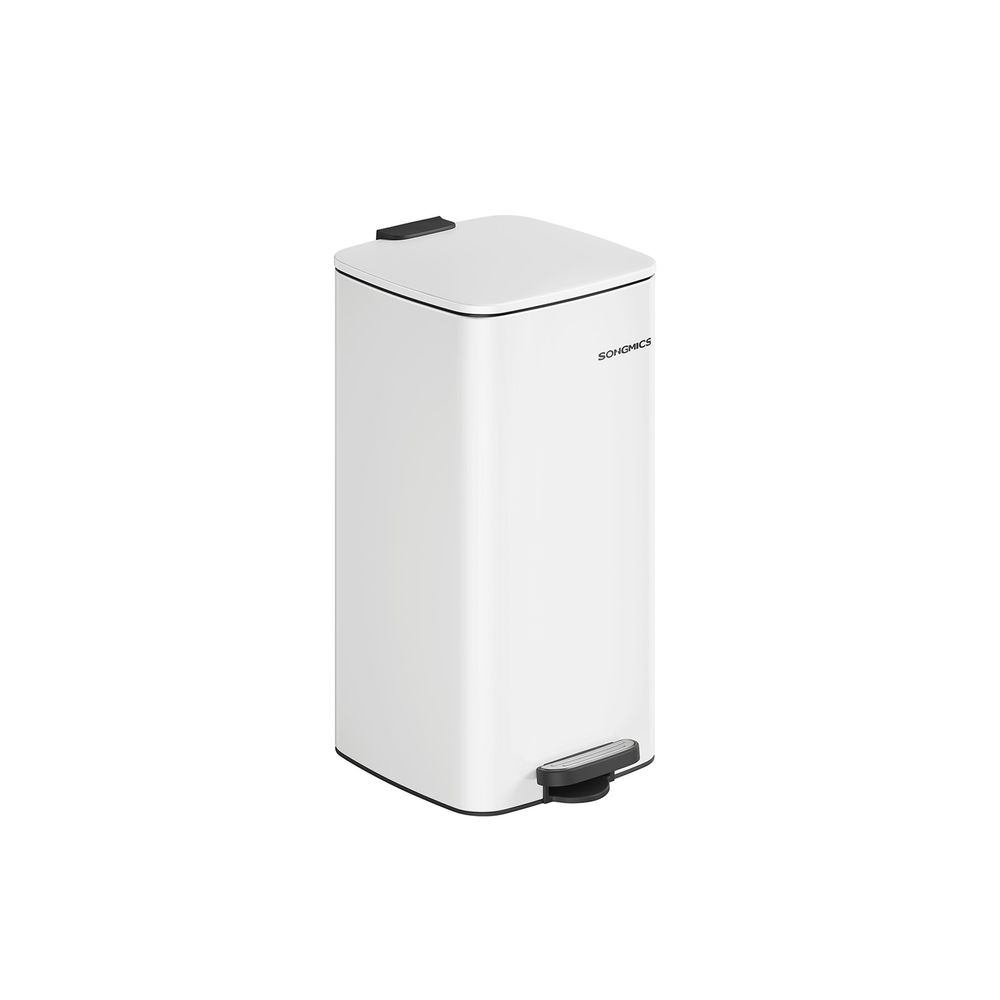 Nancy's Monzuno Pedaalemmer - Prullenbak - Afvalbak - Wit- 30 Liter