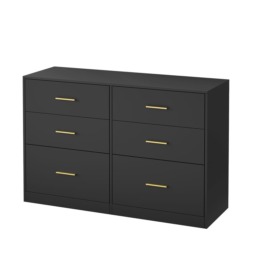 Nancy's Stroncone Commode - Opbergkast - Ladekast - Zwart - ± 120 x 40 x 80 cm