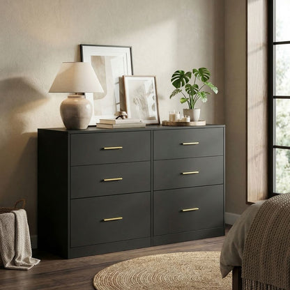 Nancy's Stroncone Commode - Opbergkast - Ladekast - Zwart - ± 120 x 40 x 80 cm