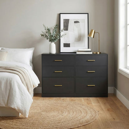 Nancy's Stroncone Commode - Opbergkast - Ladekast - Zwart - ± 120 x 40 x 80 cm
