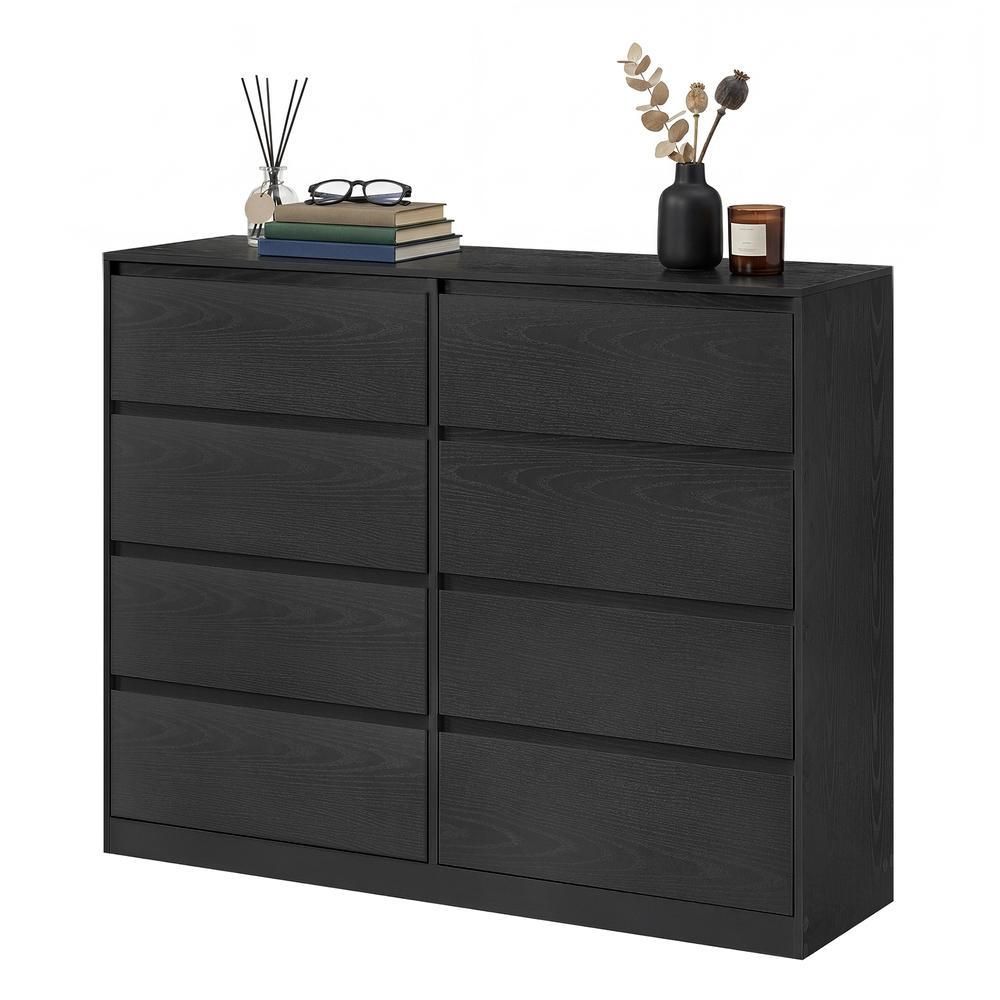 Nancy's Tesero Commode - Ladekast - Opbergkast - Zwart - ± 40 x 120 x 100 cm
