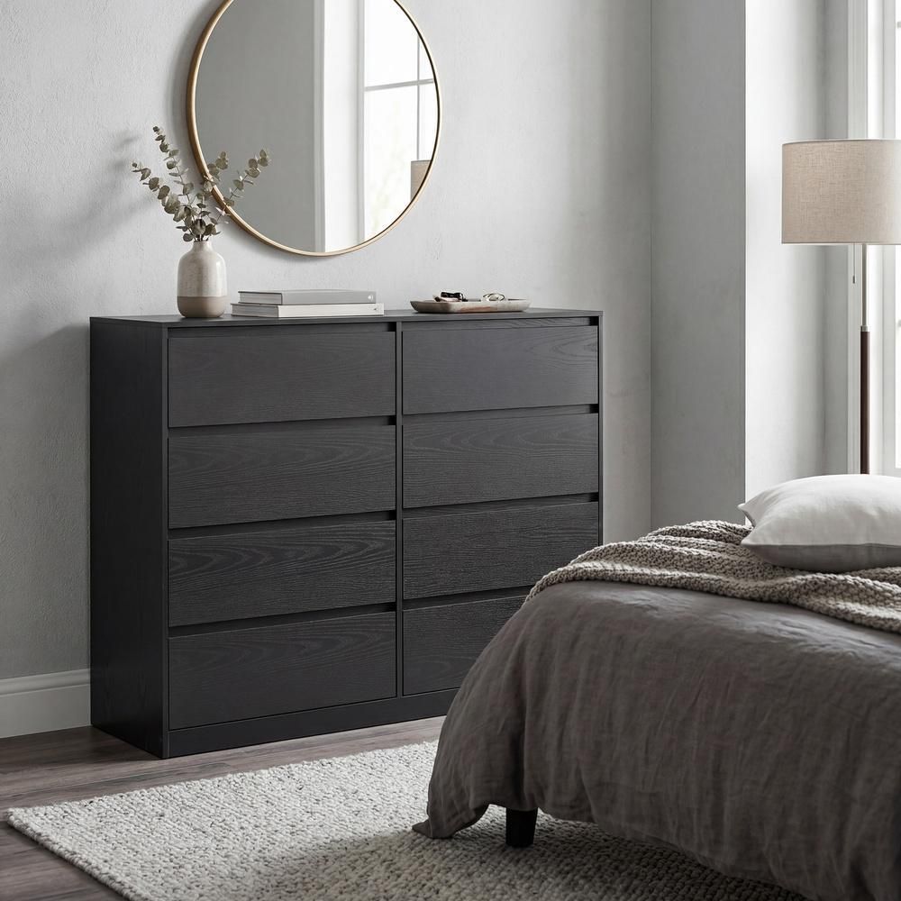 Nancy's Tesero Commode - Ladekast - Opbergkast - Zwart - ± 40 x 120 x 100 cm