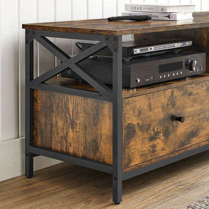 Nancy's Guildford TV cabinet - TV cabinet - TV table - Industrial - Black - Brown - 120 x 40 x 50 cm