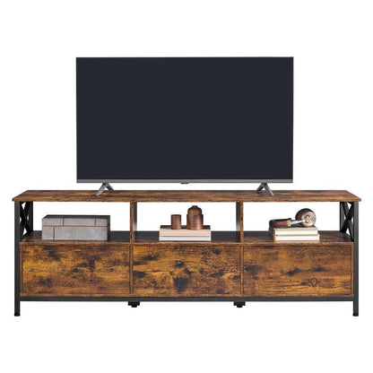 Nancy's Sesto TV-Meubel - TV Kast - Lowboard - Bruin / Zwart - ± 145 x 40 x 50 cm